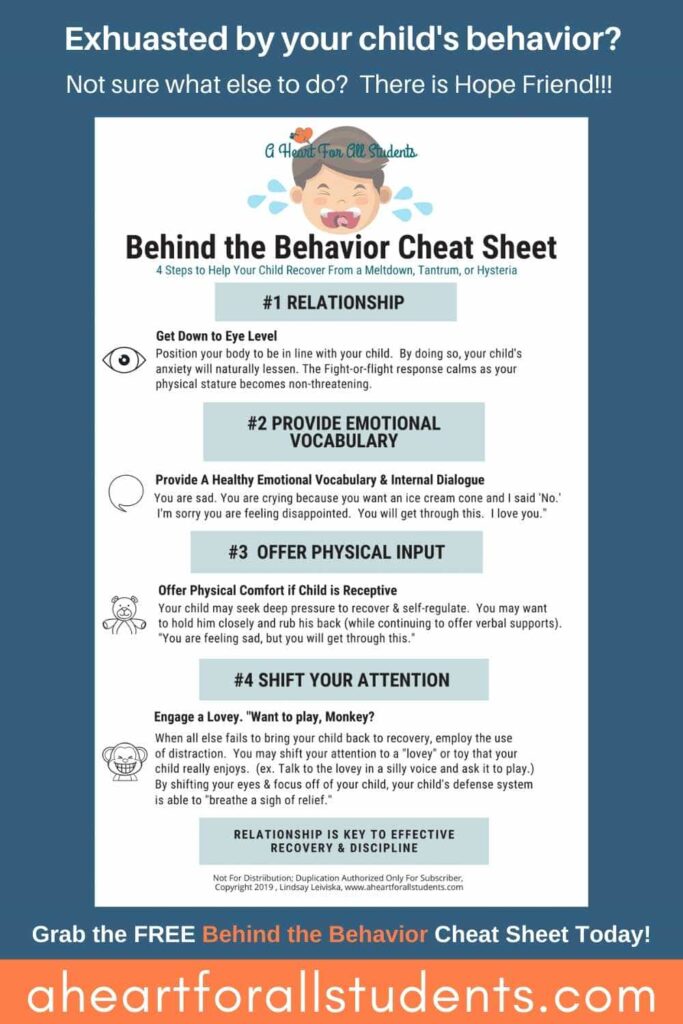 behind the behavior cheat sheet